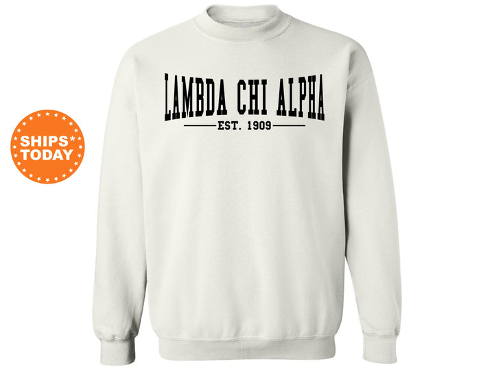 Lambda Chi Alpha Concave Fraternity Sweatshirt | Lambda Chi Hoodie | Custom Greek Apparel | College Sweatshirt | Gifts For Him _ 6585g