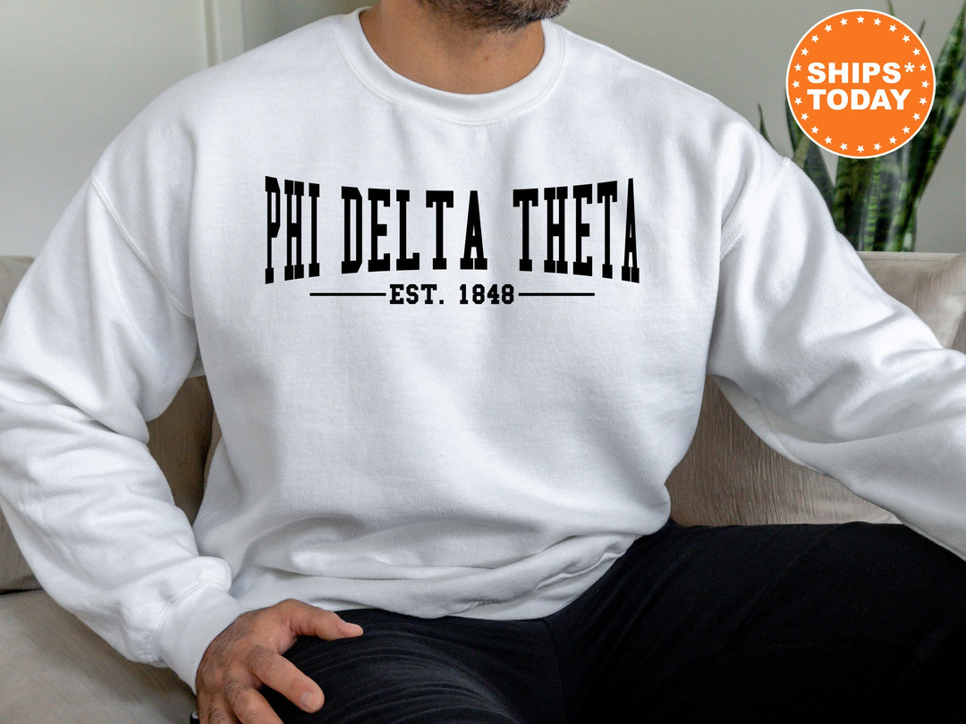 Phi Delta Theta Concave Fraternity Sweatshirt | Phi Delt Fraternity Hoodie | Greek Apparel | College Sweatshirt | Gifts For Him _ 6586g