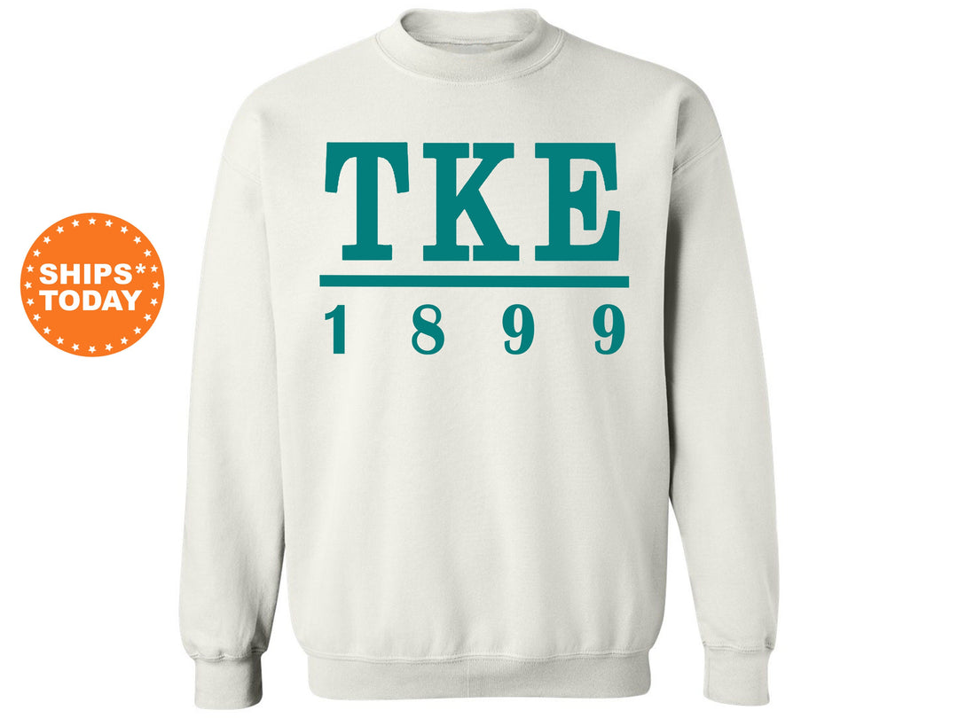 Tau Kappa Epsilon Lettered Basic Fraternity Sweatshirt | TKE Greek Letters Sweatshirt | Fraternity Bid Day Gift | College Apparel _ 6167g