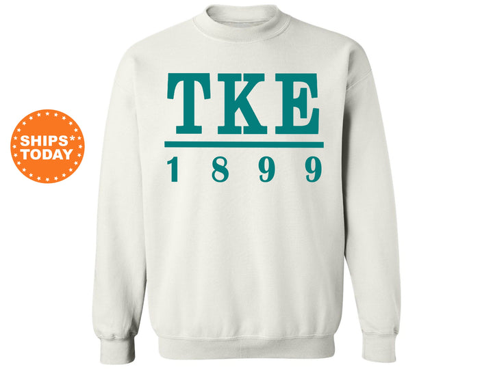Tau Kappa Epsilon Lettered Basic Fraternity Sweatshirt | TKE Greek Letters Sweatshirt | Fraternity Bid Day Gift | College Apparel _ 6167g