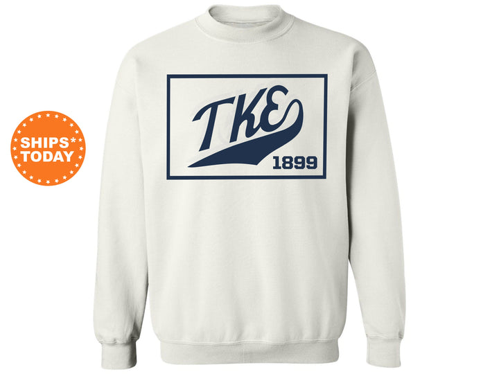 Tau Kappa Epsilon Baseball Boxed Fraternity Sweatshirt | TKE Sweatshirt | Fraternity Gift | Gameday Sweatshirt | College Apparel _ 5981g