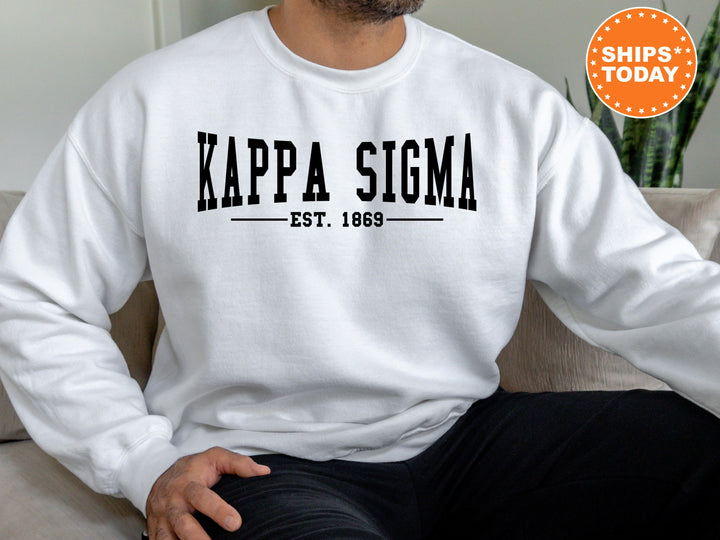 Kappa Sigma Concave Fraternity Sweatshirt | Kappa Sig Fraternity Hoodie | Custom Greek Apparel | College Sweatshirt | Gifts For Him _ 6584g