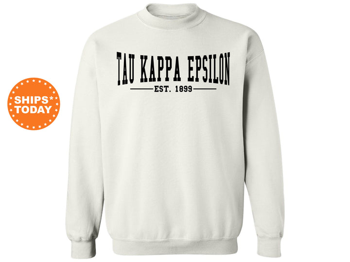 Tau Kappa Epsilon Concave Fraternity Sweatshirt | TKE Fraternity Hoodie | Custom Greek Apparel | College Sweatshirt | Gifts For Him _ 6599g