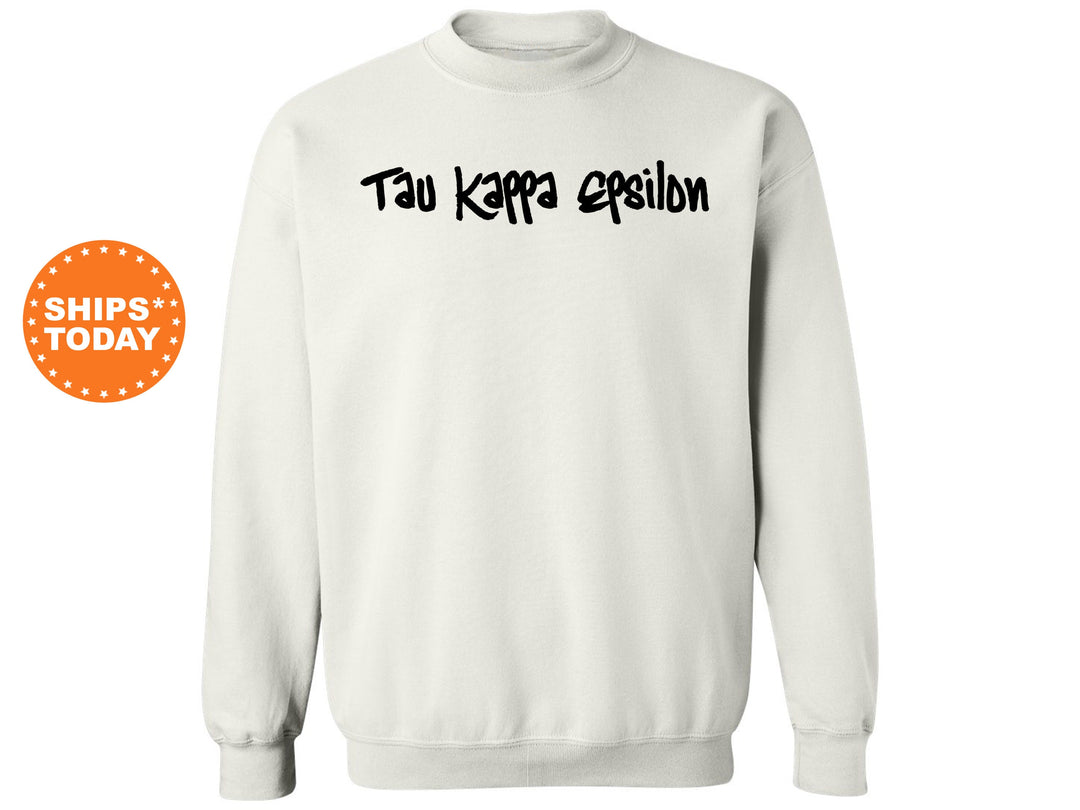 Tau Kappa Epsilon Painted Fraternity Sweatshirt | TKE Fraternity Apparel | Greek Life Sweatshirt | Fraternity Gift | College Apparel _ 6475g