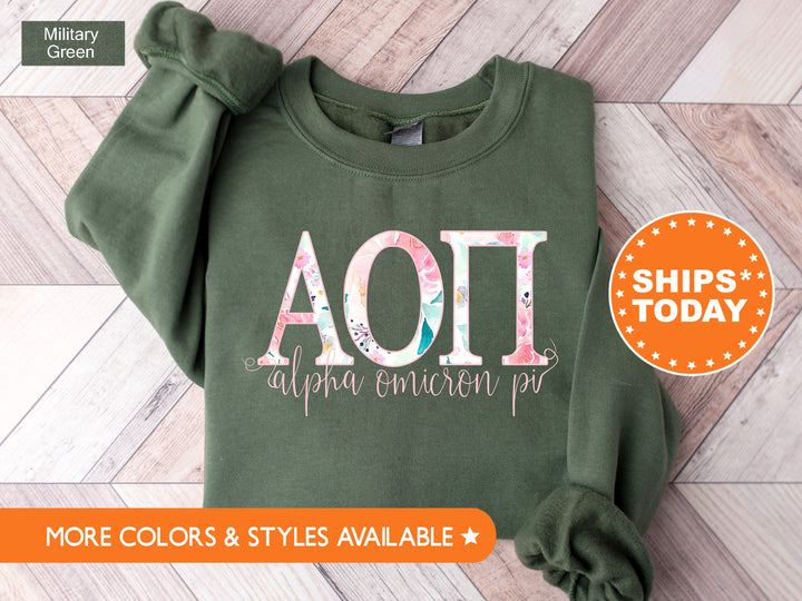 Alpha Omicron Pi Simply Paisley Sorority Sweatshirt | Alpha Omicron Pi Sweatshirt | Alpha O Greek Letters | AOPi Sorority Hoodie