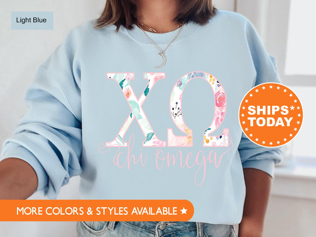Chi Omega Simply Paisley Sorority Sweatshirt | Chi Omega Sweatshirt | XO Greek Letters | Chi Omega Hoodie | Big Little Reveal Gift
