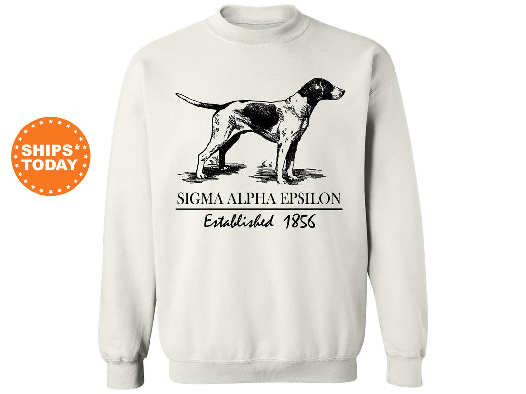 Sigma Alpha Epsilon Pointer Fraternity Sweatshirt | SAE Greek Apparel | Fraternity Hoodie | SAE Alumna Sweatshirt | Fraternity Gift _ 6530g