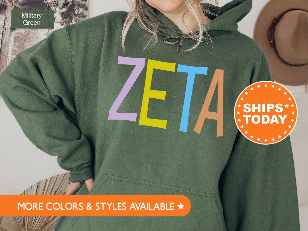 Zeta Tau Alpha Uniquely Me Sorority Sweatshirt | Zeta Initiation Gift | Sorority Letters | Zeta Hoodie | Big Little Sorority Reveal _ 5835g