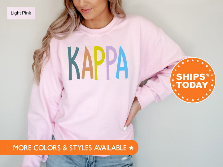 Kappa Kappa Gamma Uniquely Me Sorority Sweatshirt | Colorful Kappa Sweatshirt | Big Little Reveal | Sorority Rush | Kappa Apparel _ 5827g