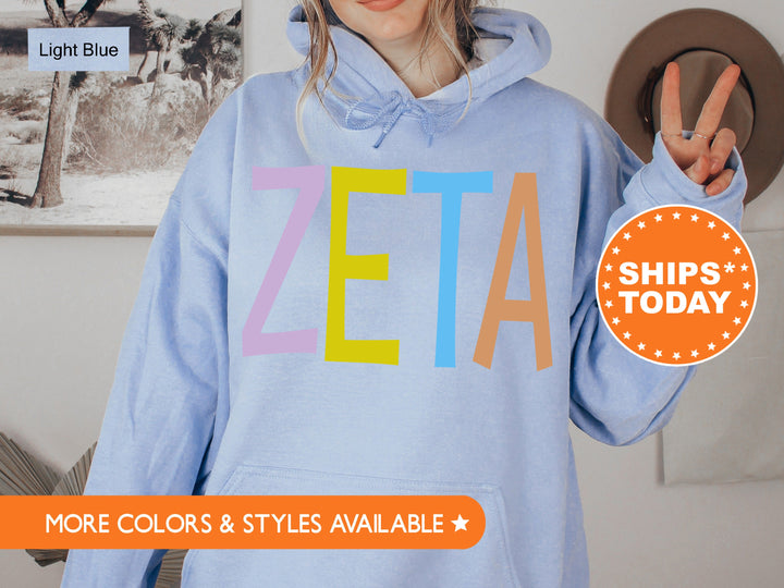 Zeta Tau Alpha Uniquely Me Sorority Sweatshirt | Zeta Initiation Gift | Sorority Letters | Zeta Hoodie | Big Little Sorority Reveal _ 5835g