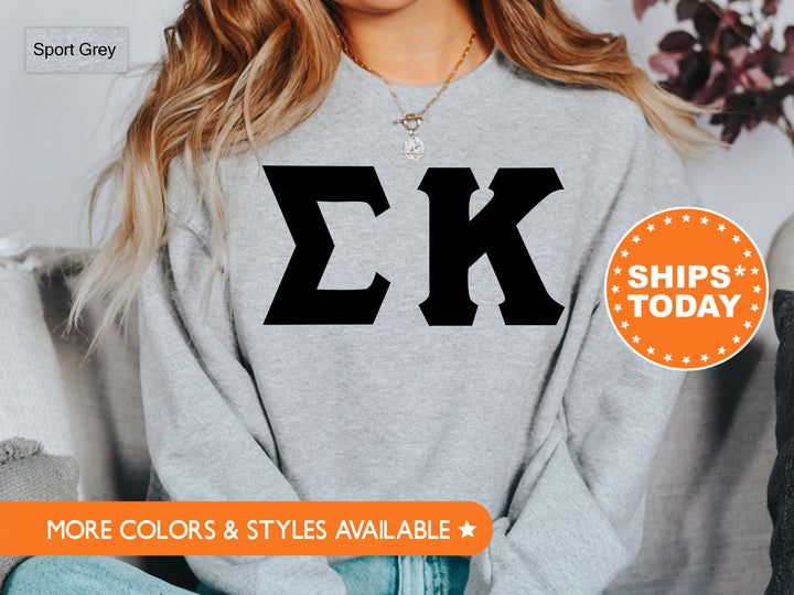 Sigma Kappa Super Simple Sorority Sweatshirt | Sig Kap Greek Letters Sweatshirt | Sorority Letters | Big Little | College Apparel