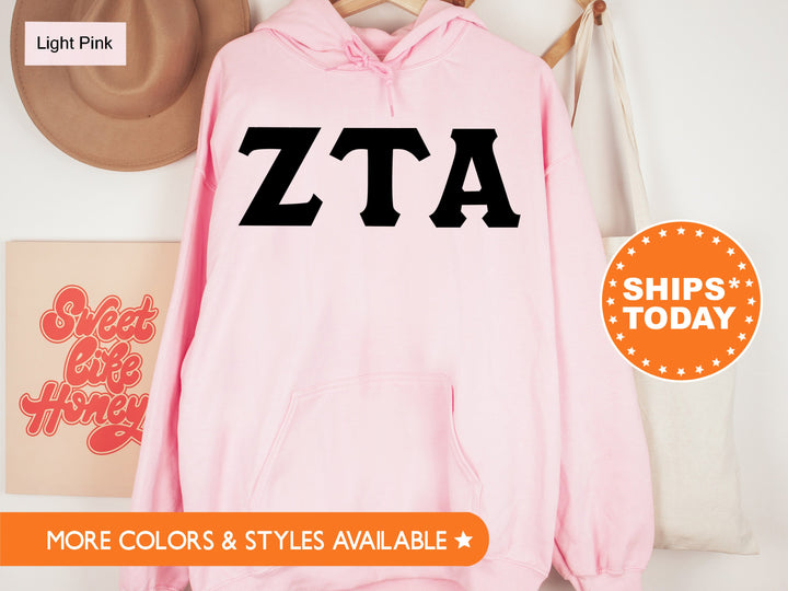 Zeta Tau Alpha Super Simple Sorority Sweatshirt | Zeta Greek Letters | Sorority Letters | Big Little Reveal Gift | College Apparel