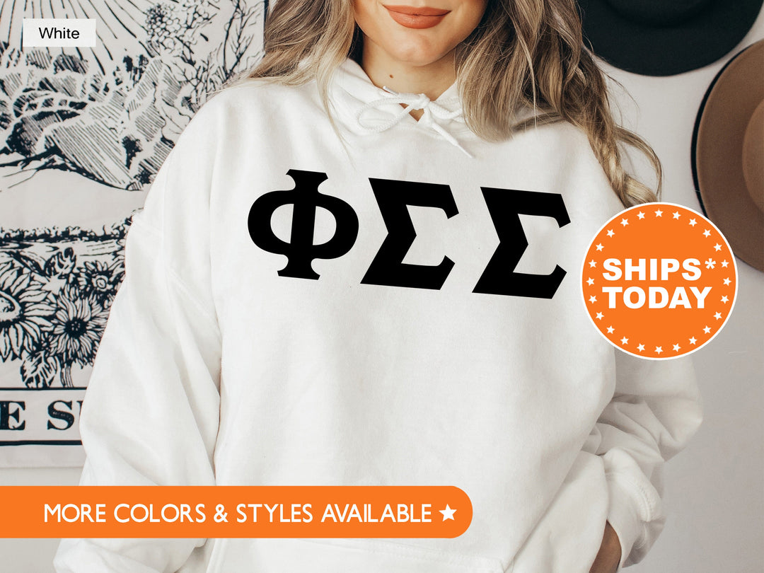 Phi Sigma Sigma Super Simple Sorority Sweatshirt | Phi Sig Greek Letters | Sorority Letters | Big Little Gift | College Apparel