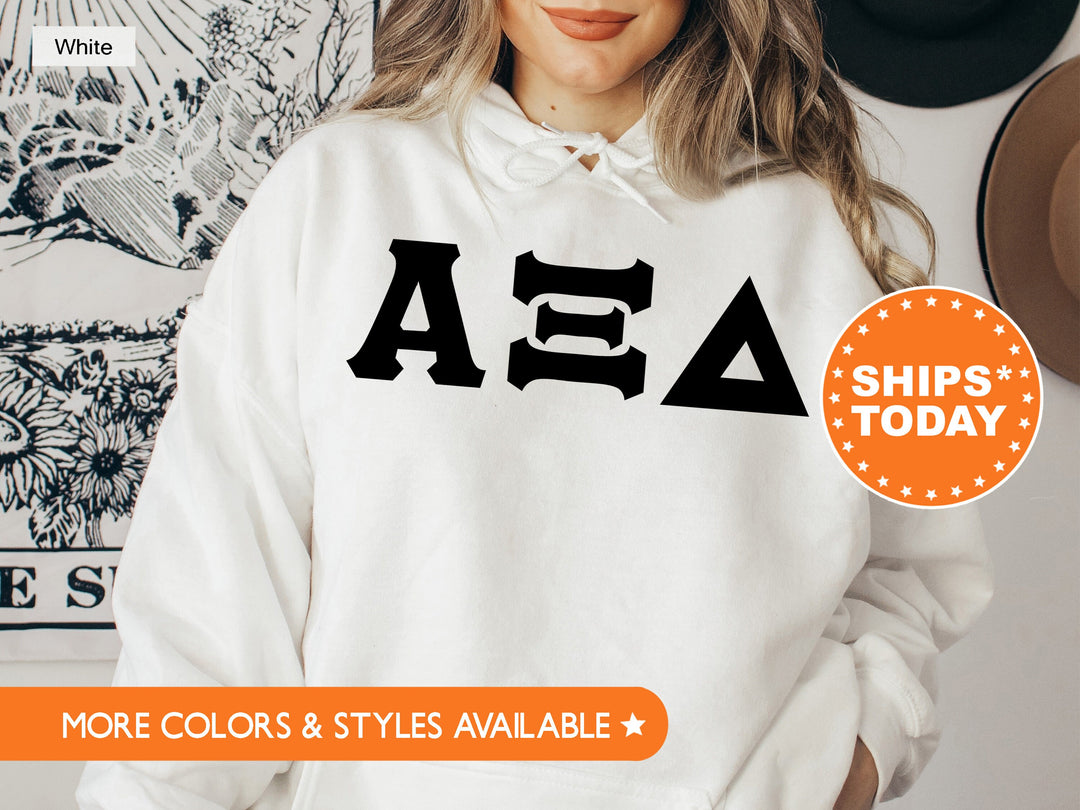 Alpha Xi Delta Super Simple Sorority Sweatshirt | AXID Greek Letters Sweatshirt | Sorority Letters | Big Little | College Apparel