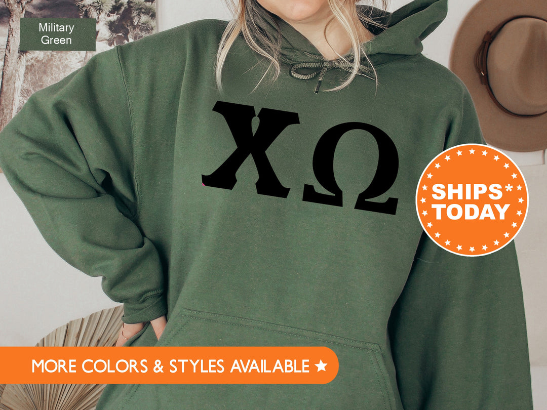 Chi Omega Super Simple Sorority Sweatshirt | Chi O Greek Letters | XO Sorority Letters | Big Little Reveal Gift | College Apparel