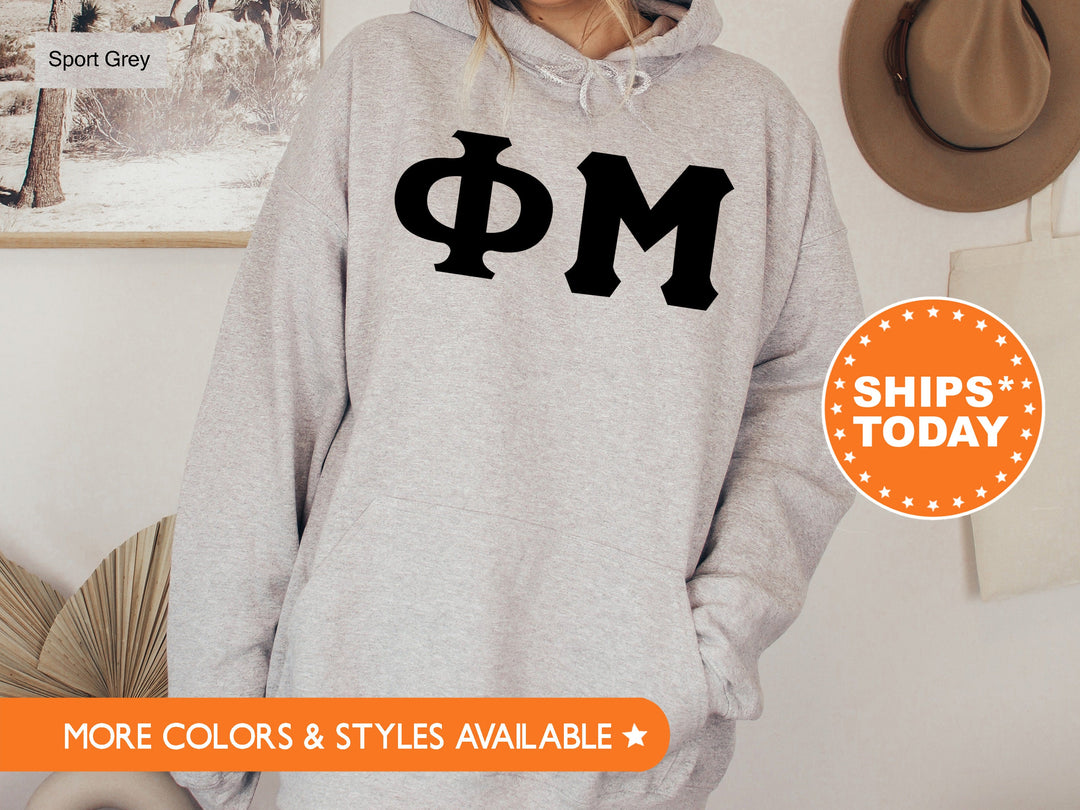 Phi Mu Super Simple Sorority Sweatshirt | Phi Mu Greek Letters Sweatshirt | Sorority Letters | Big Little Gift | College Apparel