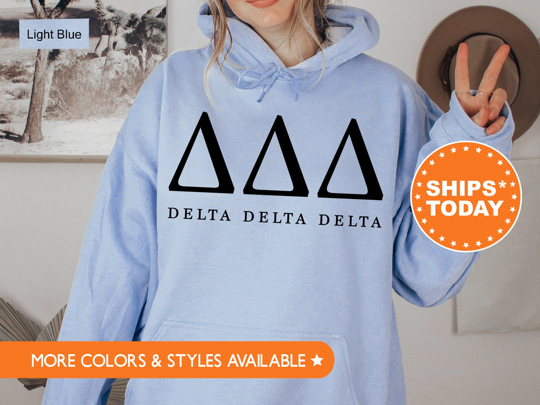 Delta Delta Delta Sweet and Simple Sorority Sweatshirt | Tri Delta Greek Letters Sorority Crewneck | Sorority Letters | Sorority Apparel