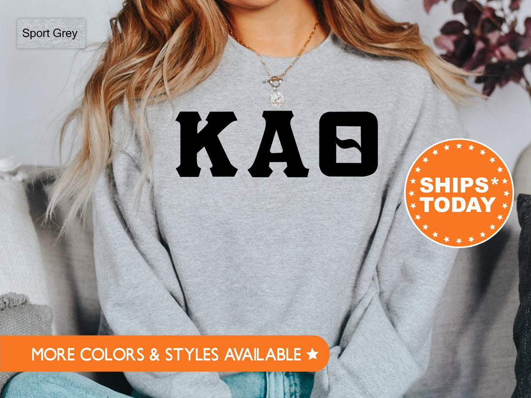 Kappa Alpha Theta Super Simple Sorority Sweatshirt | Theta Greek Letter Sweatshirt | Sorority Letters | Big Little | College Apparel 5652g