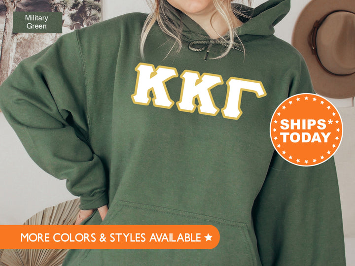 Kappa Kappa Gamma Simply Gold Sorority Sweatshirt | Kappa Greek Letters | Sorority Letters | Big Little Gift | Custom Sorority Crewneck