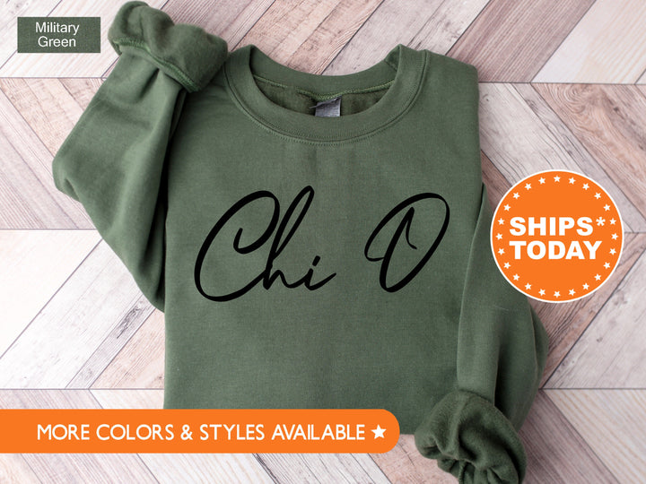 Chi Omega Nickname Sorority Sweatshirt | Chi Omega Sorority Apparel | Big Little Reveal | Chi O Sorority Merch | College Apparel 7419g