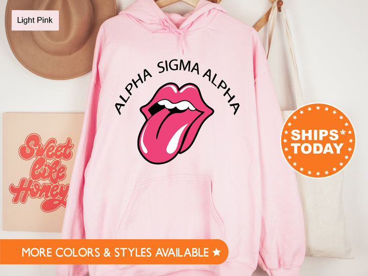 Alpha Sigma Alpha Tongues Out Sorority Sweatshirt | Sorority Hoodie |  Sorority Gifts For Little | Greek Apparel | Sorority Merch _ 7728g