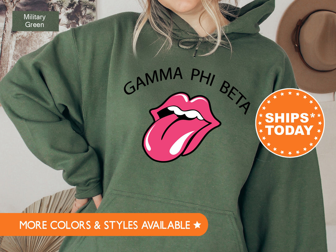 Gamma Phi Beta Tongues Out Sorority Sweatshirt | GPHI Greek Apparel | Gamma Phi Sweatshirt | Big Little Gift | Sorority Merch _ 7736g