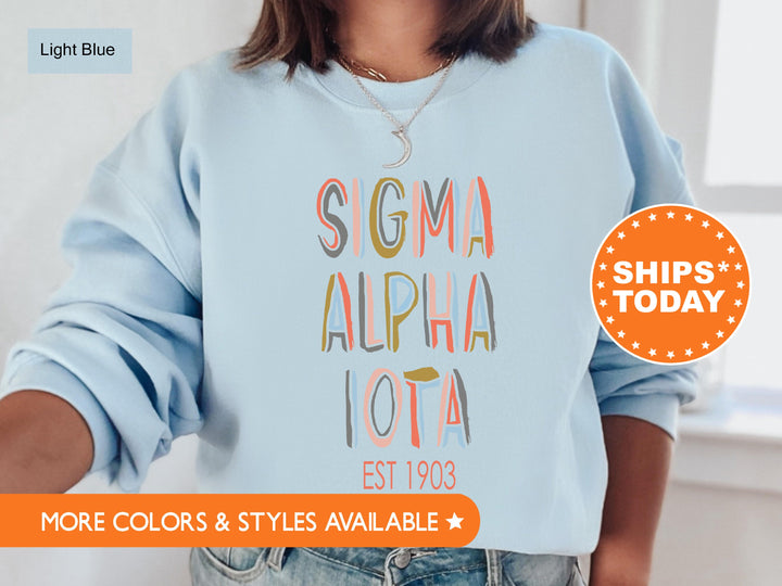 Sigma Alpha Iota Cooper Sorority Sweatshirt | SAI Sorority Hoodie | Sorority Apparel | Big Little Reveal | College Greek Apparel _ 8676g