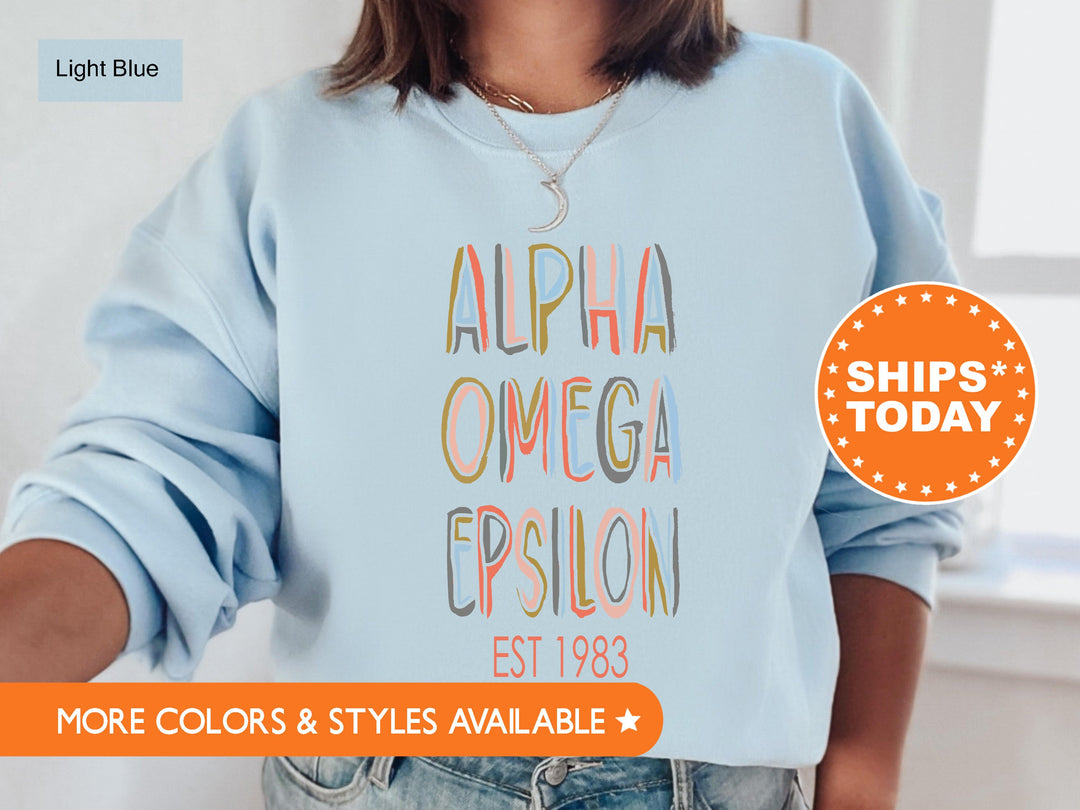 Alpha Omega Epsilon Cooper Sorority Sweatshirt | Sorority Hoodie | Sorority Apparel | Big Little Reveal | College Greek Apparel _ 8667g