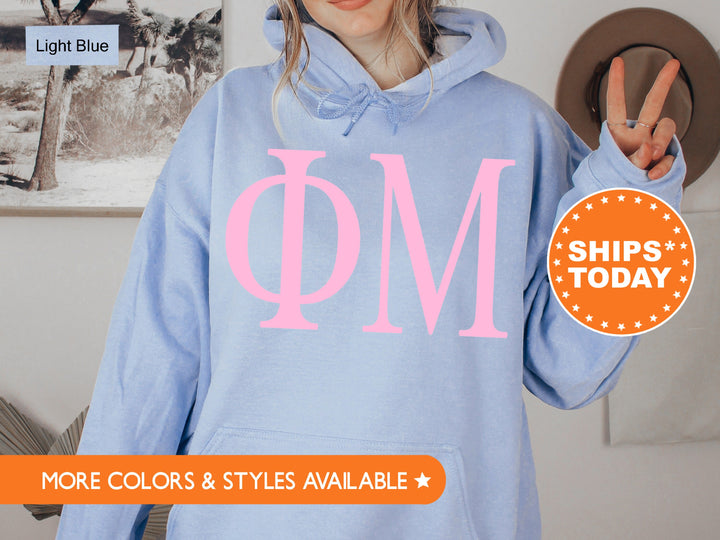 Phi Mu Just the Letters Sorority Sweatshirt | Phi Mu Greek Letters | Phi Mu Sorority Letters | Big Little Reveal | Greek Apparel _ 5148g