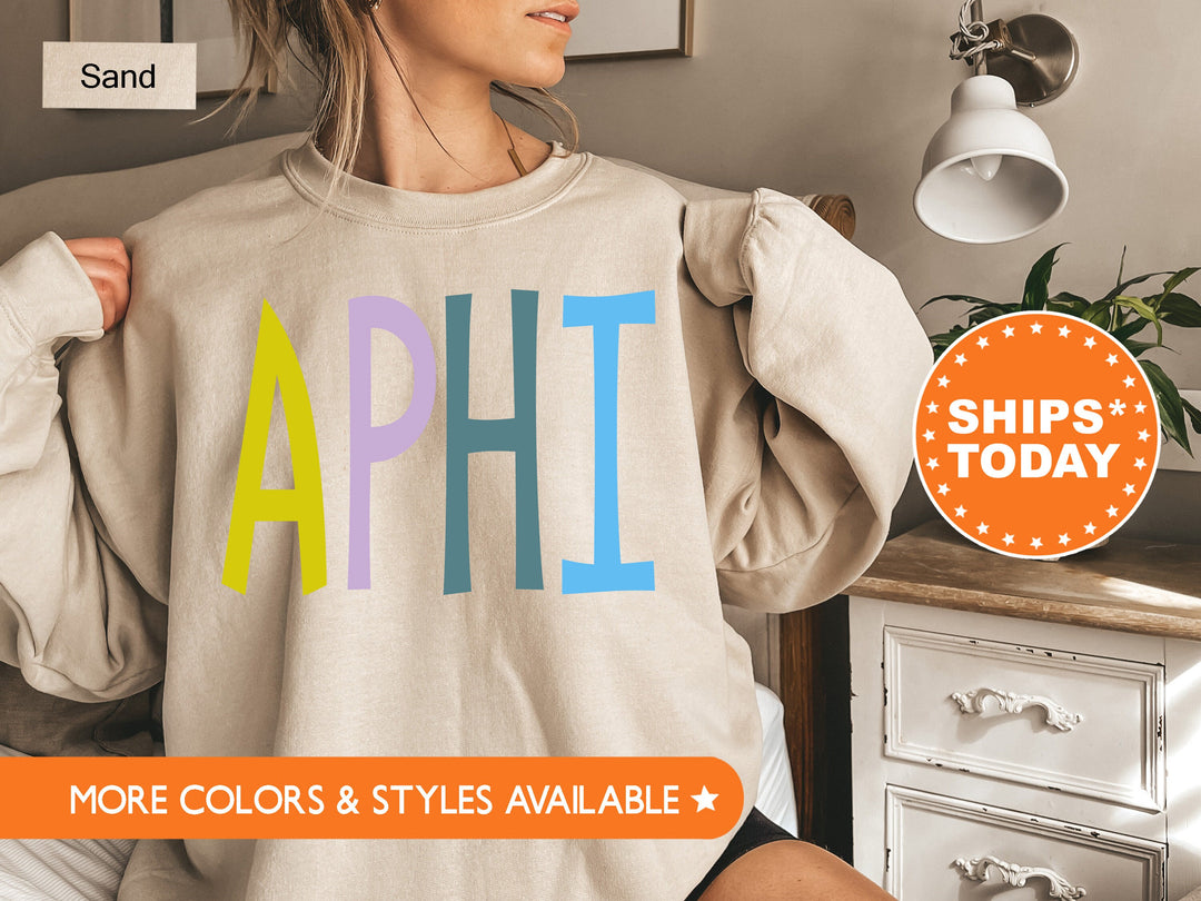 Alpha Phi Uniquely Me Sorority Sweatshirt | APHI Crewneck Sweatshirt | Alpha Phi Hoodie | Big Little Reveal | Sorority Bid Day _ 5815g