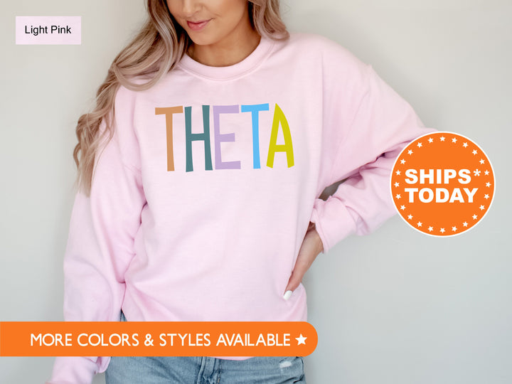 Kappa Alpha Theta Uniquely Me Sorority Sweatshirt | Theta Sorority Letters | Theta Merch | Greek Apparel | Sorority Gifts For Little _ 5825g