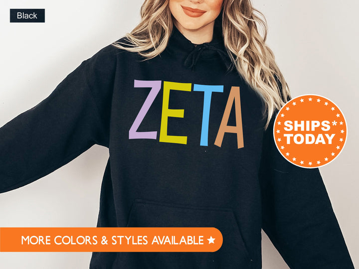 Zeta Tau Alpha Uniquely Me Sorority Sweatshirt | Zeta Initiation Gift | Sorority Letters | Zeta Hoodie | Big Little Sorority Reveal _ 5835g