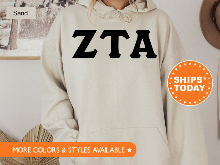 Zeta Tau Alpha Super Simple Sorority Sweatshirt | Zeta Greek Letters | Sorority Letters | Big Little Reveal Gift | College Apparel