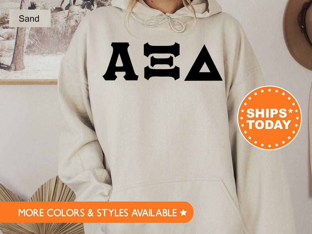 Alpha Xi Delta Super Simple Sorority Sweatshirt | AXID Greek Letters Sweatshirt | Sorority Letters | Big Little | College Apparel