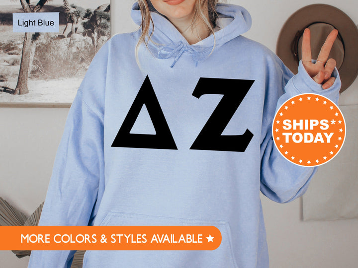 Delta Zeta Super Simple Sorority Sweatshirt | Dee Zee Greek Letter Sweatshirt | Sorority Letters | Big Little Gift | College Apparel