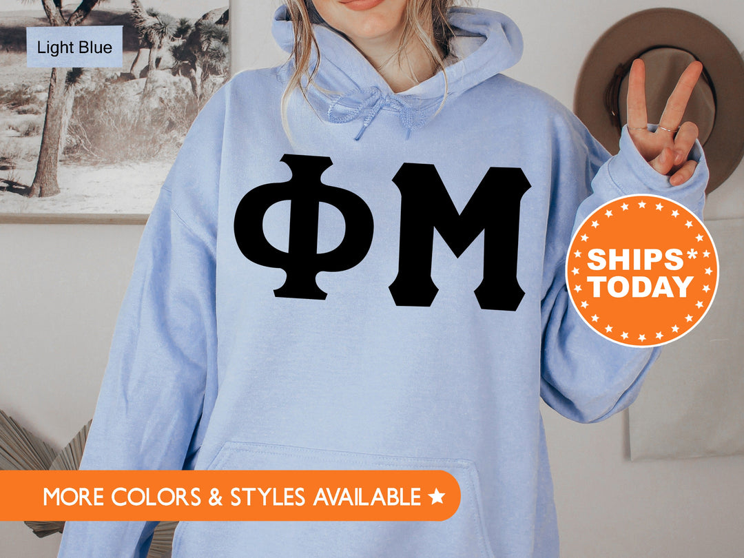 Phi Mu Super Simple Sorority Sweatshirt | Phi Mu Greek Letters Sweatshirt | Sorority Letters | Big Little Gift | College Apparel