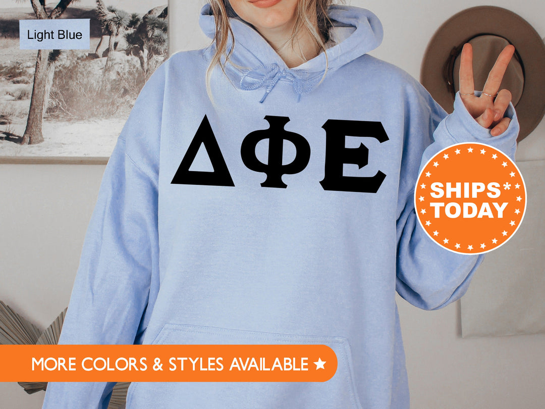 Delta Phi Epsilon Super Simple Sorority Sweatshirt | DPHIE Greek Letters | Sorority Letters | Big Little Reveal | College Apparel