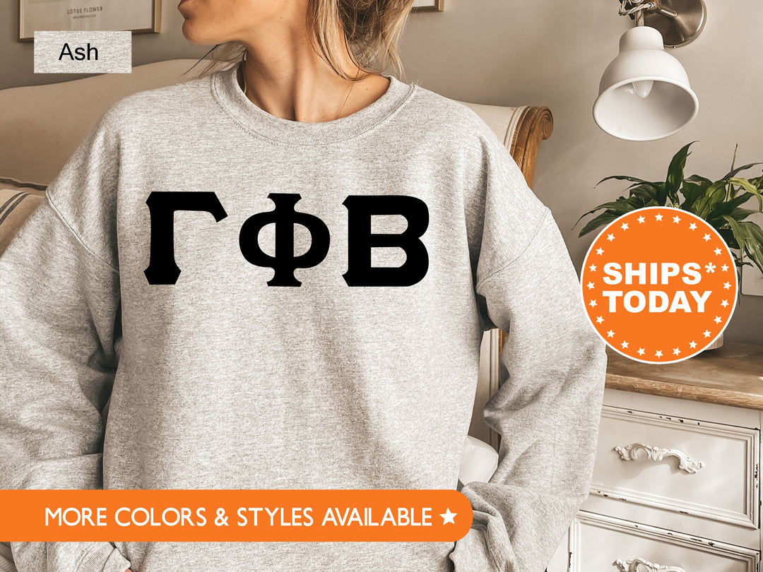Gamma Phi Beta Super Simple Sorority Sweatshirt | Gamma Phi Greek Letters | GPHI Sorority Letters | Big Little | College Apparel