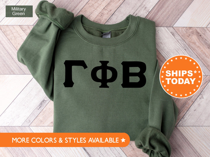 Gamma Phi Beta Super Simple Sorority Sweatshirt | Gamma Phi Greek Letters | GPHI Sorority Letters | Big Little | College Apparel