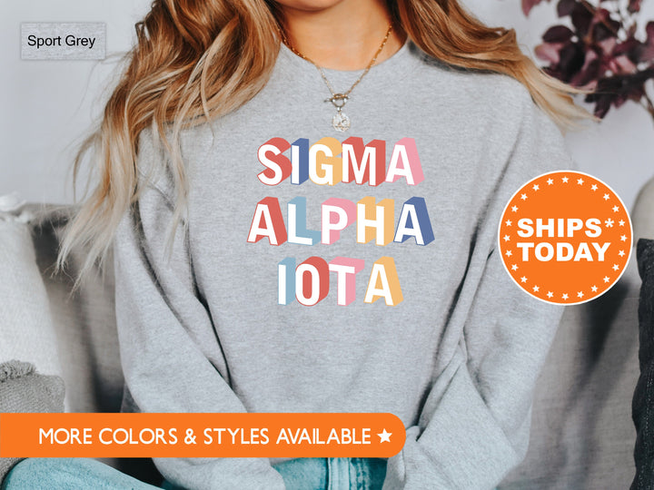 Sigma Alpha Iota Retro Sorority Sweatshirt | SAI Apparel | Sorority Hoodie | Big Little Reveal | Retro Sweatshirt | Bid Day Gifts _ 8690g