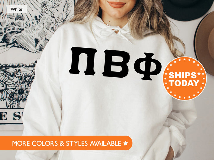 Pi Beta Phi Super Simple Sorority Sweatshirt | Pi Phi Greek Letter Sweatshirt | Sorority Letters | Big Little Gift | College Apparel