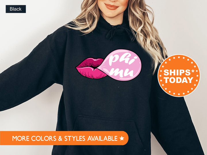 Phi Mu Bubble Gum Sorority Sweatshirt | Phi Mu Sorority Hoodie | Phi Mu Big Little Reveal | Sorority Gifts | Greek Sweatshirt _ 7610g