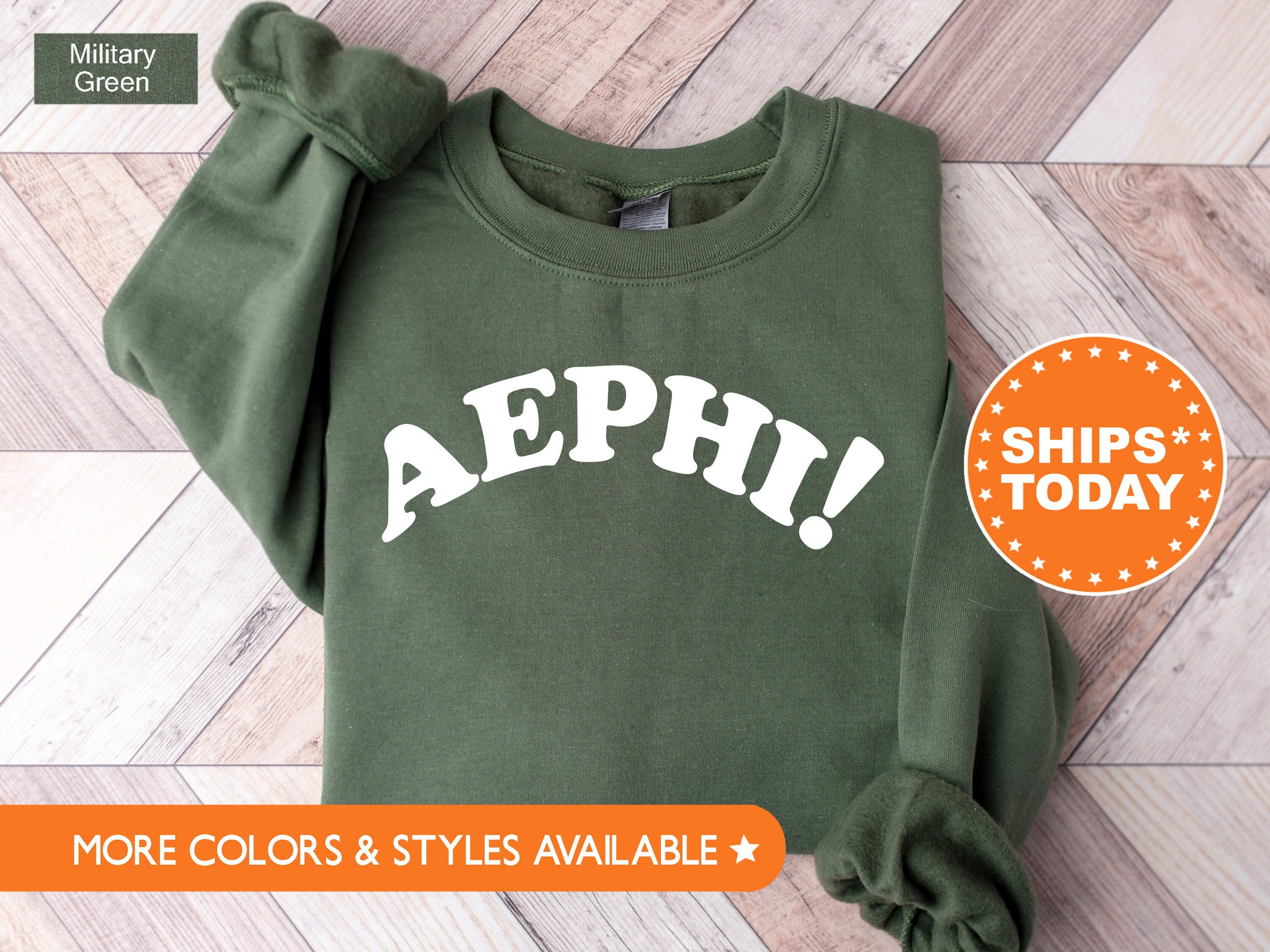 Alpha Epsilon Phi Exclamation Point Sorority Sweatshirt | AEPHI Greek Apparel | Big Little Reveal | Sorority Hoodie | Bid Day Gift _ 7126g