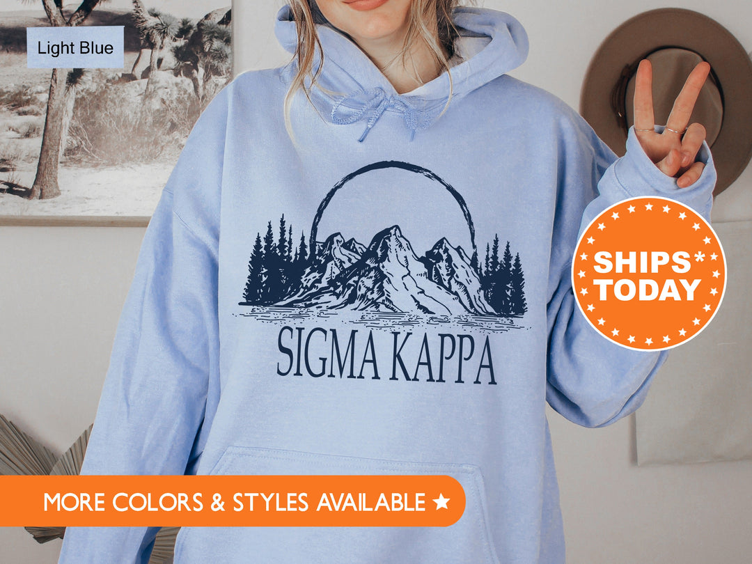 Sigma Kappa Summer Mountain Sorority Sweatshirt | Sig Kap Sweatshirt | Sorority Apparel | Big Little Reveal | Sigma Kappa Hoodie _ 5807g