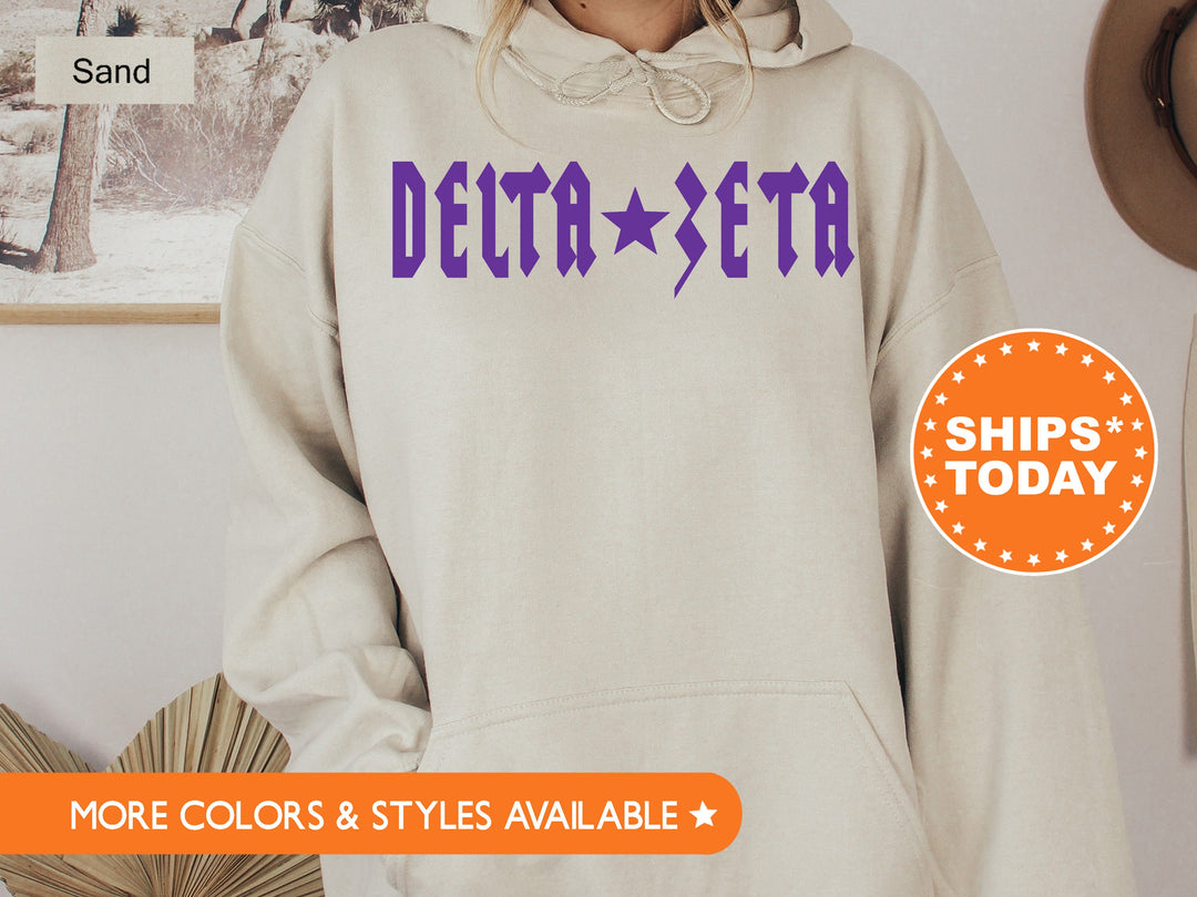 Delta Zeta Delta Zeta Rock N Roll Sorority Sweatshirt | Dee Zee Greek Sweatshirt | Sorority Merch | Big Little | College Apparel _ 5598g