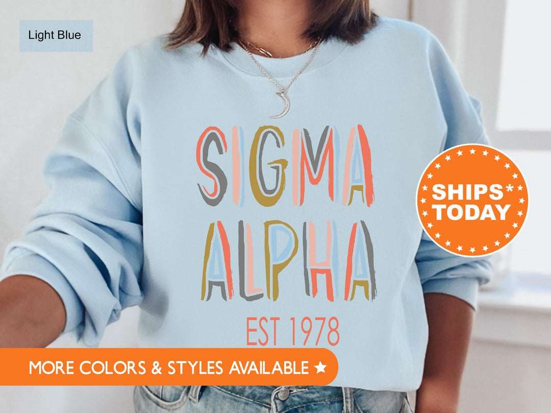 Sigma Alpha Cooper Sorority Sweatshirt | Sigma Alpha Sorority Hoodie | Sorority Apparel | Big Little Reveal | College Greek Apparel _ 8675g