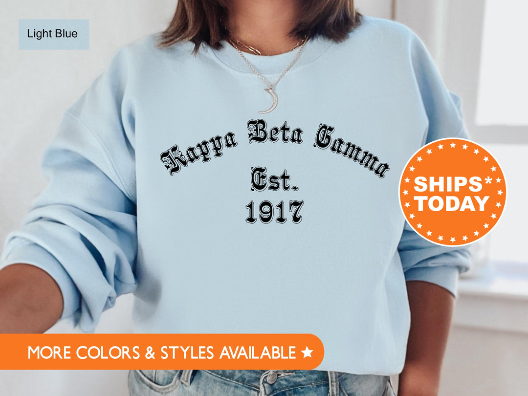 Kappa Beta Gamma Old English Sorority Sweatshirt | Vintage KBG Sweatshirt | Sorority Gift | Big Little Reveal | Sorority Hoodie