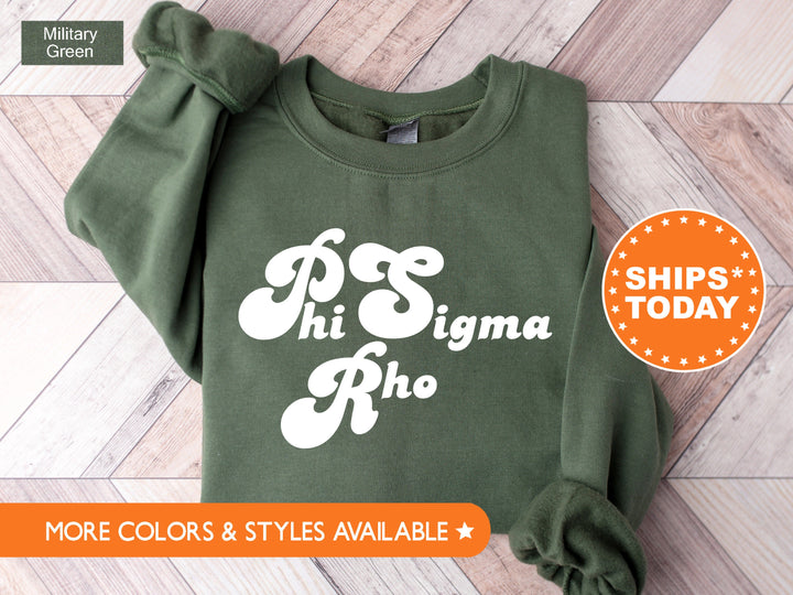 Phi Sigma Rho 80's Disco Sorority Sweatshirt | Phi Rho Sorority Apparel | Big Little Reveal | Sorority Gift | College Greek Apparel _ 8494g