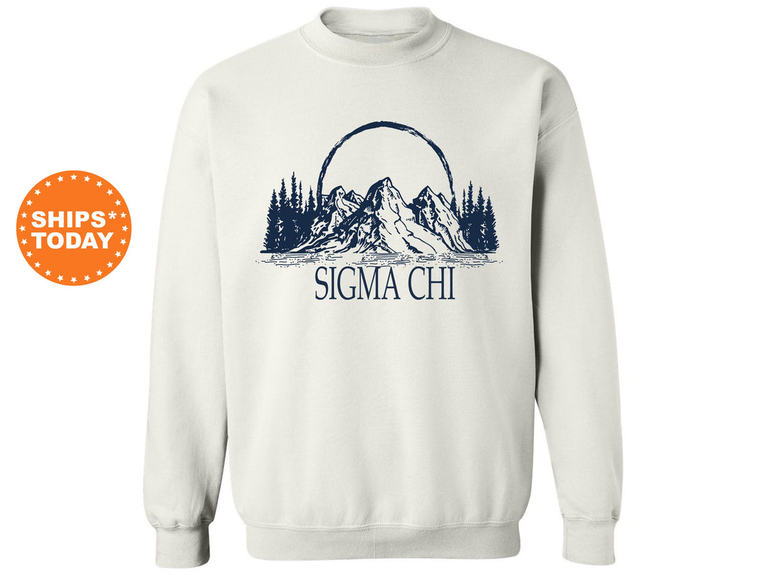 Sigma Chi Epic Mountains Fraternity Sweatshirt | Sigma Chi Hoodie | Fraternity Gift | Custom Greek Apparel | College Apparel _ 6224g