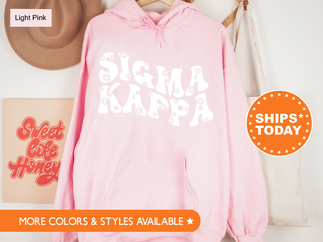 Sigma Kappa Floral Hippie Sorority Sweatshirt | Sigma Kappa Merch | Big Little Reveal | Sig Kap Initiation Gift | Sorority Hoodie